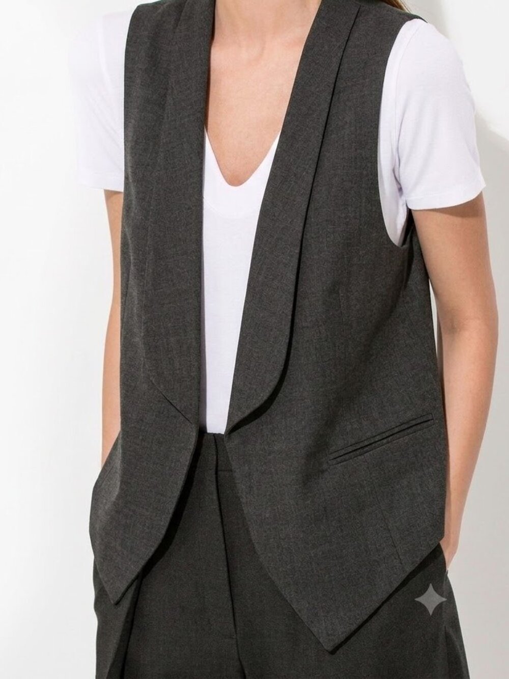 Kit and Ace Follow My Lead Vest Boyfriend Fit Wool Cashmere Silk Preppy size M